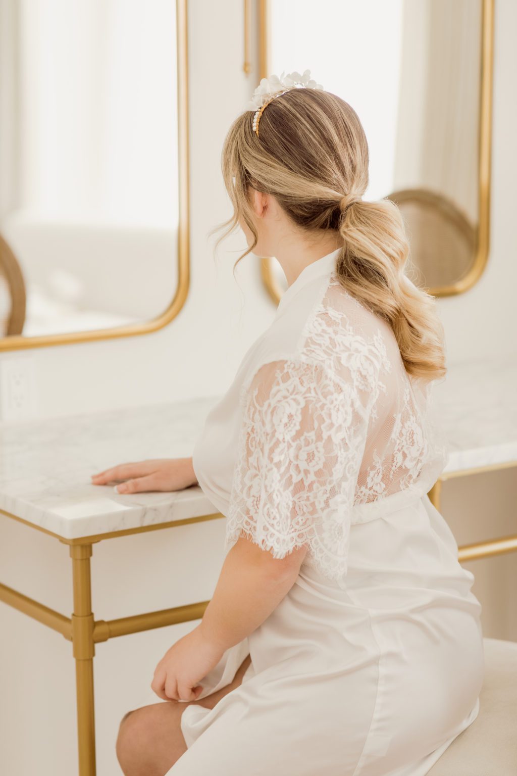 By Catalfo Opal Bridal Robe White