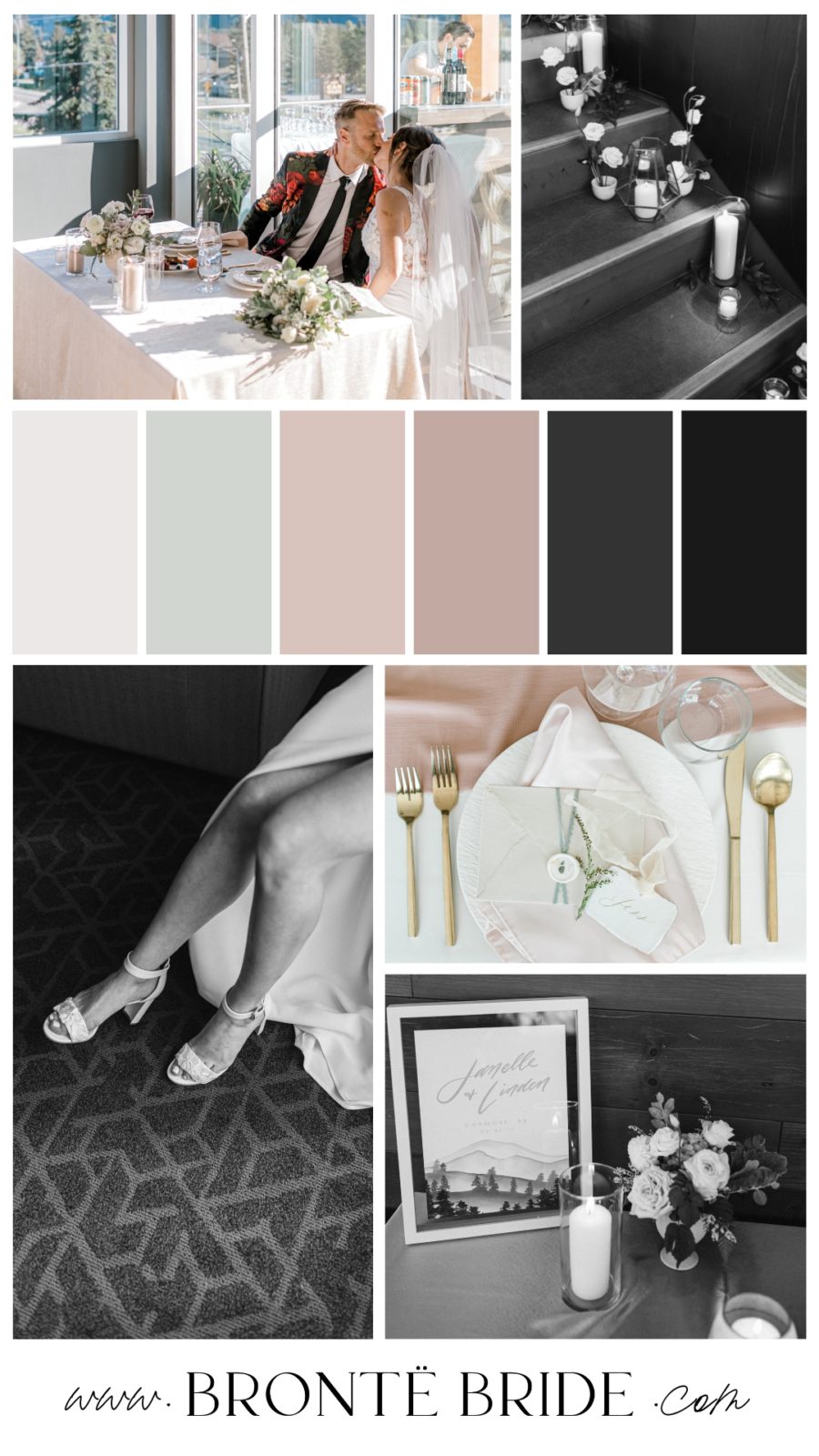 Modern Summer Wedding Colour Palette Inspiration | Canmore Alberta | Silvertip Mountain Resort Wedding Colours | Brontë Bride Blog
