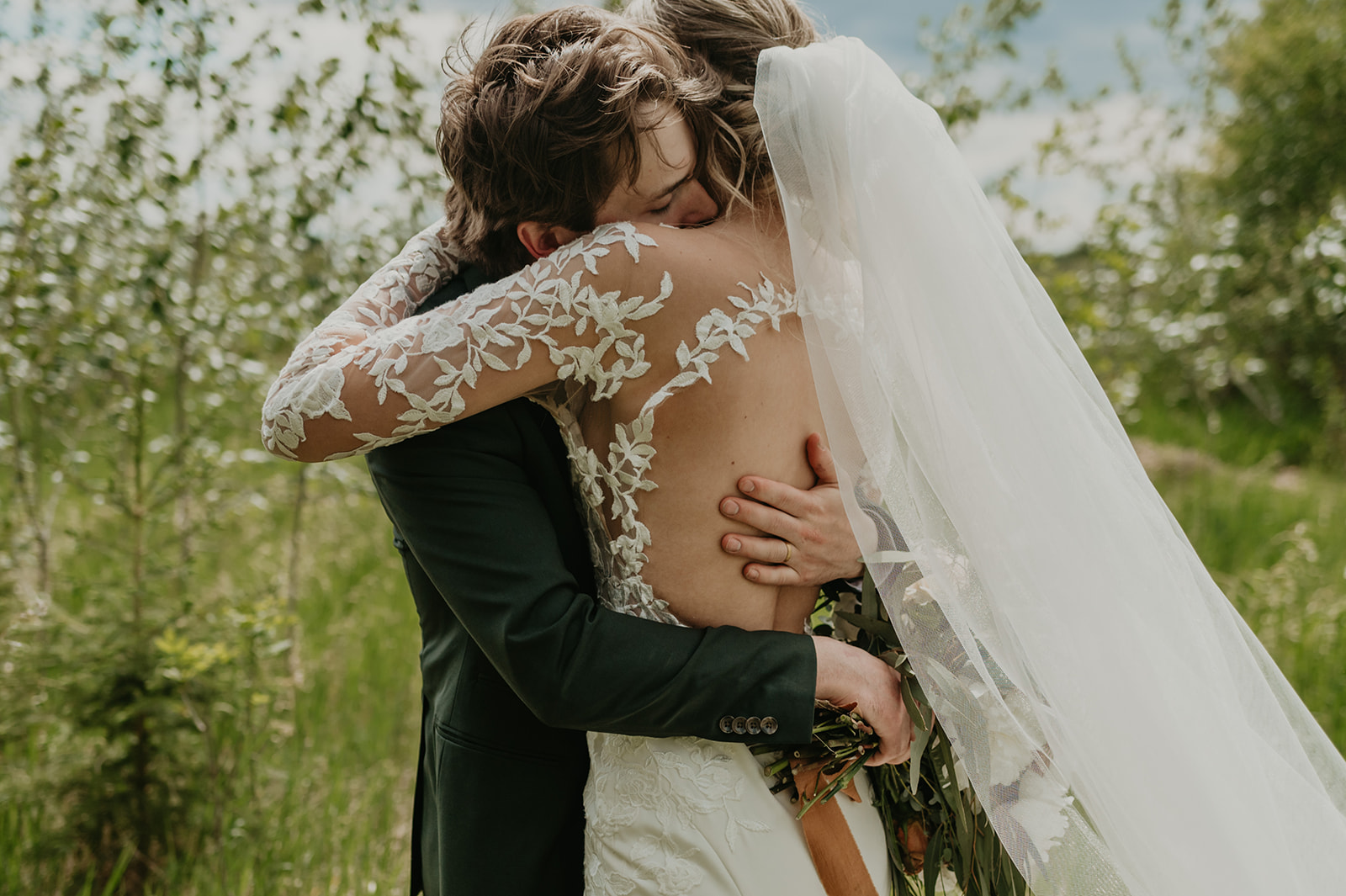 Intimate Tented Family-Focused Backyard Wedding in Edmonton Alberta featured on Brontë Bride
