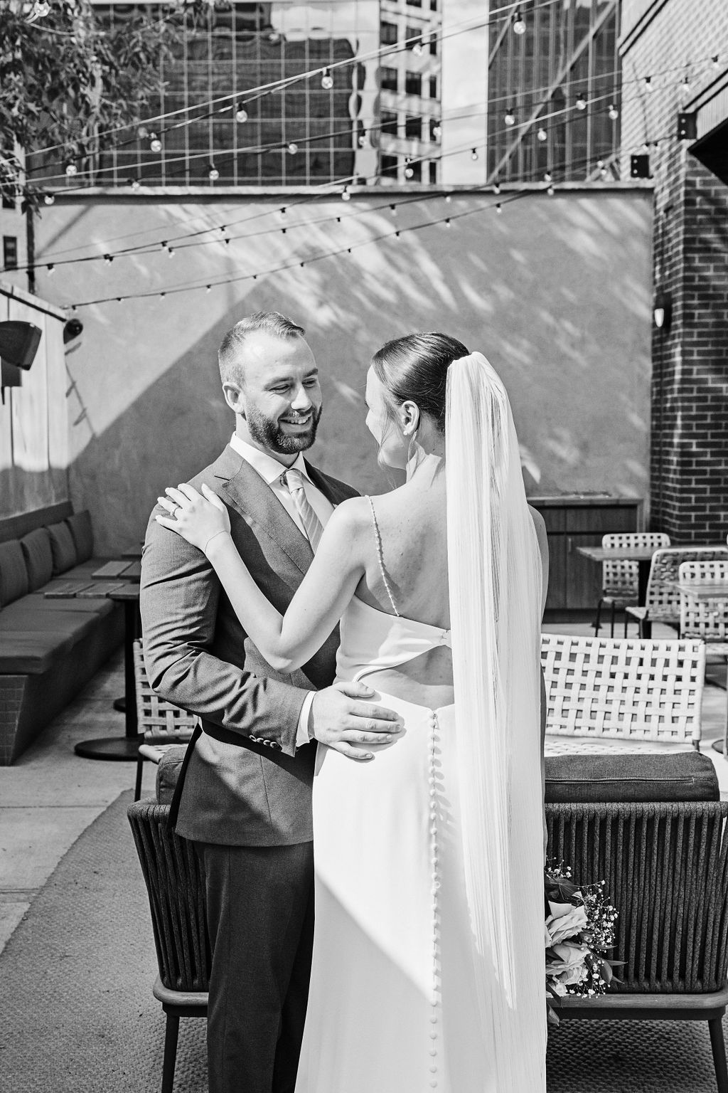 black and white wedding portraits, wedding photo inspiration