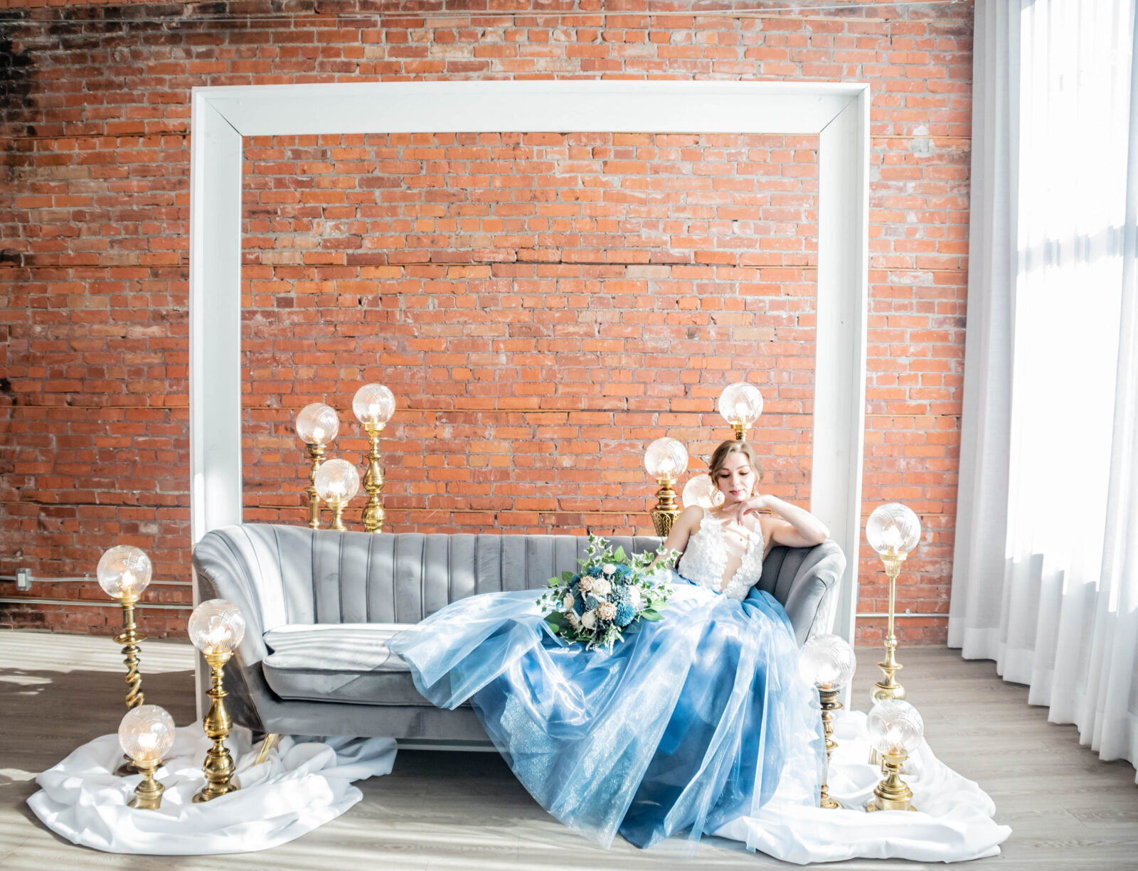 French Macarons & Vintage Lighting in This Classic Baby Blue Wedding Inspiration | Bronte Bride