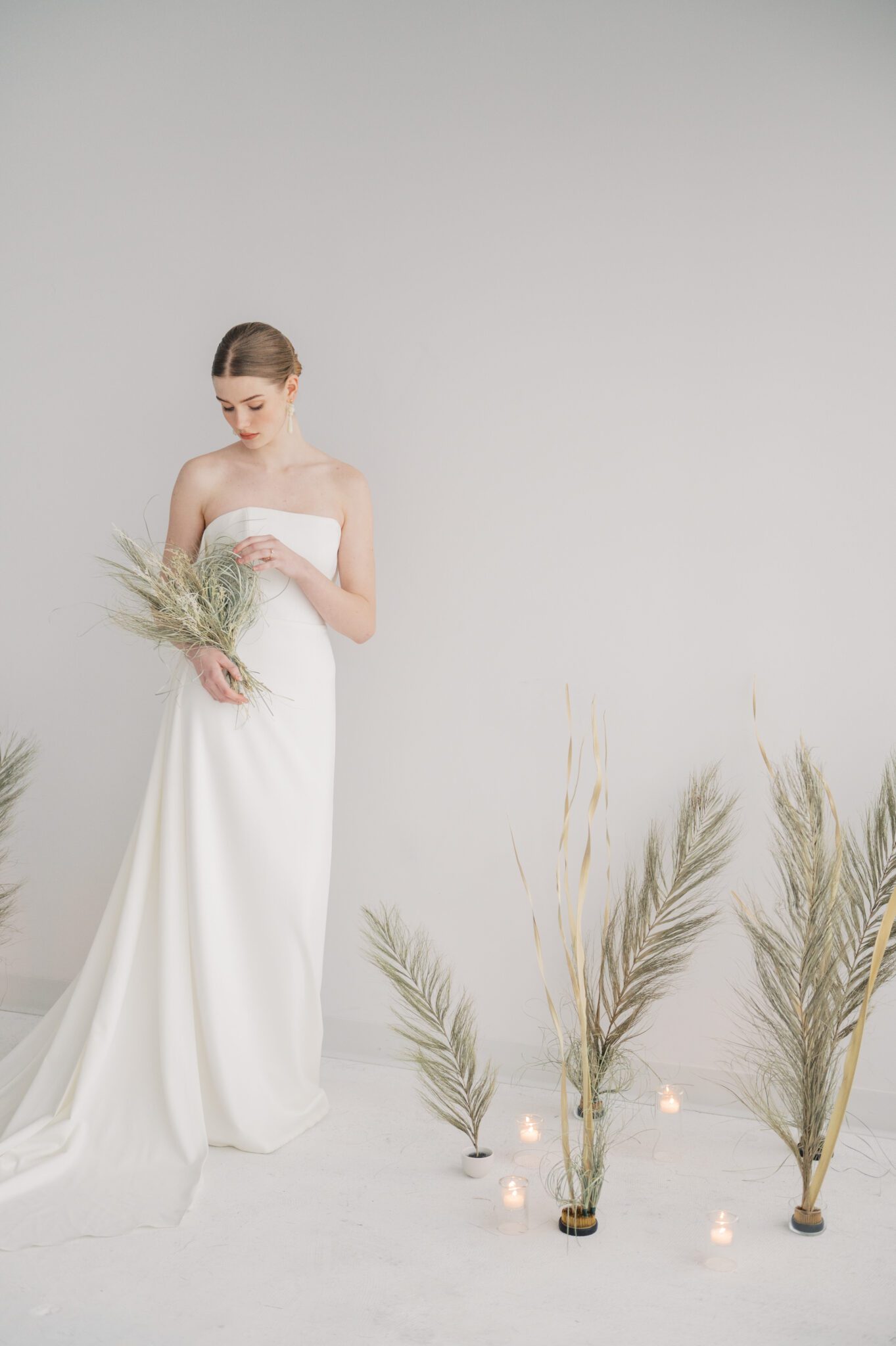 Grecian style wedding gown by Aesling: a fashionable choice for modern brides, Artful florals and nature-inspired textures for contemporary weddings