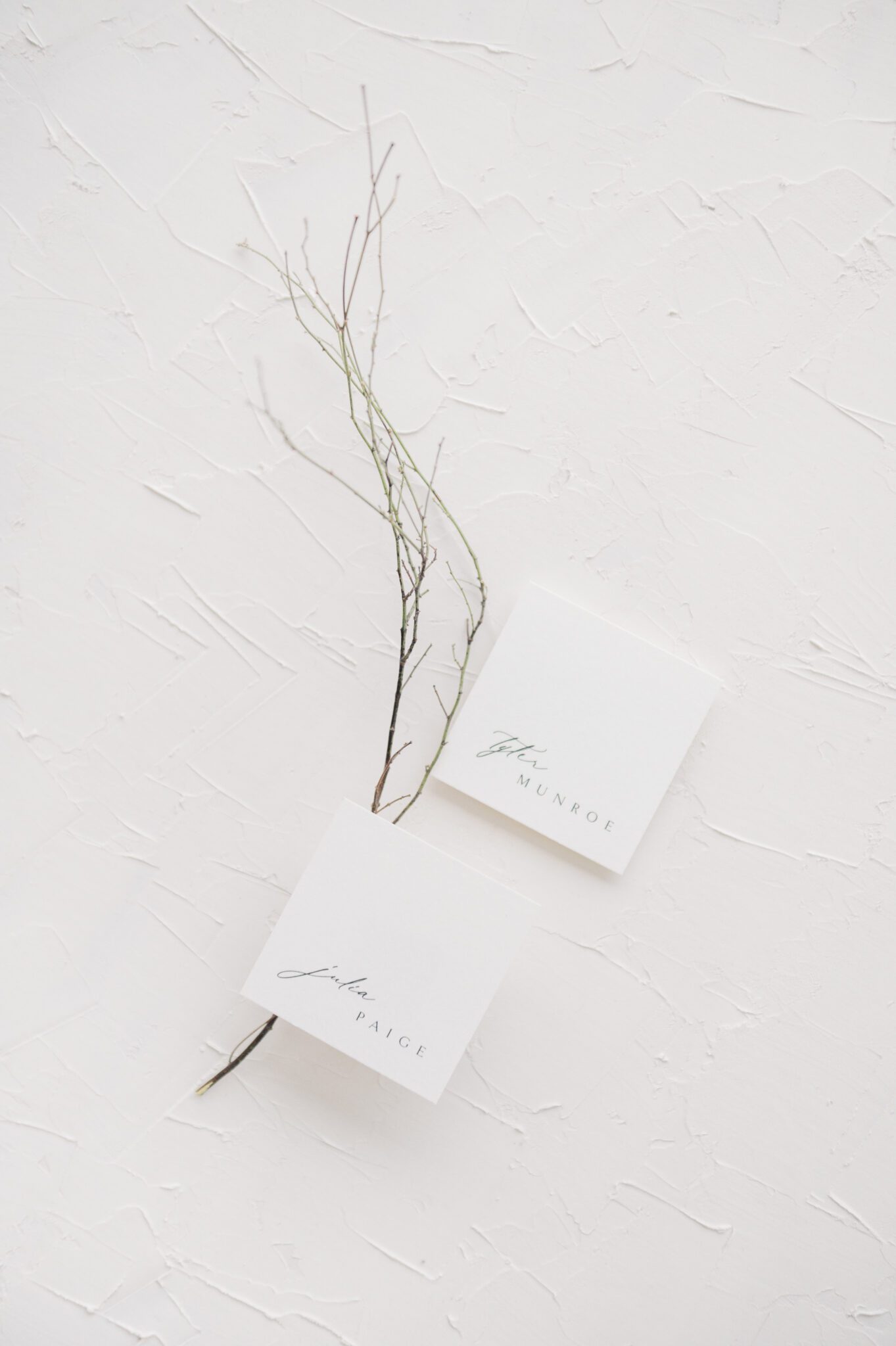 modern minimalist wedding stationery design, plaster wedding decor for a contemporary and stylish wedding