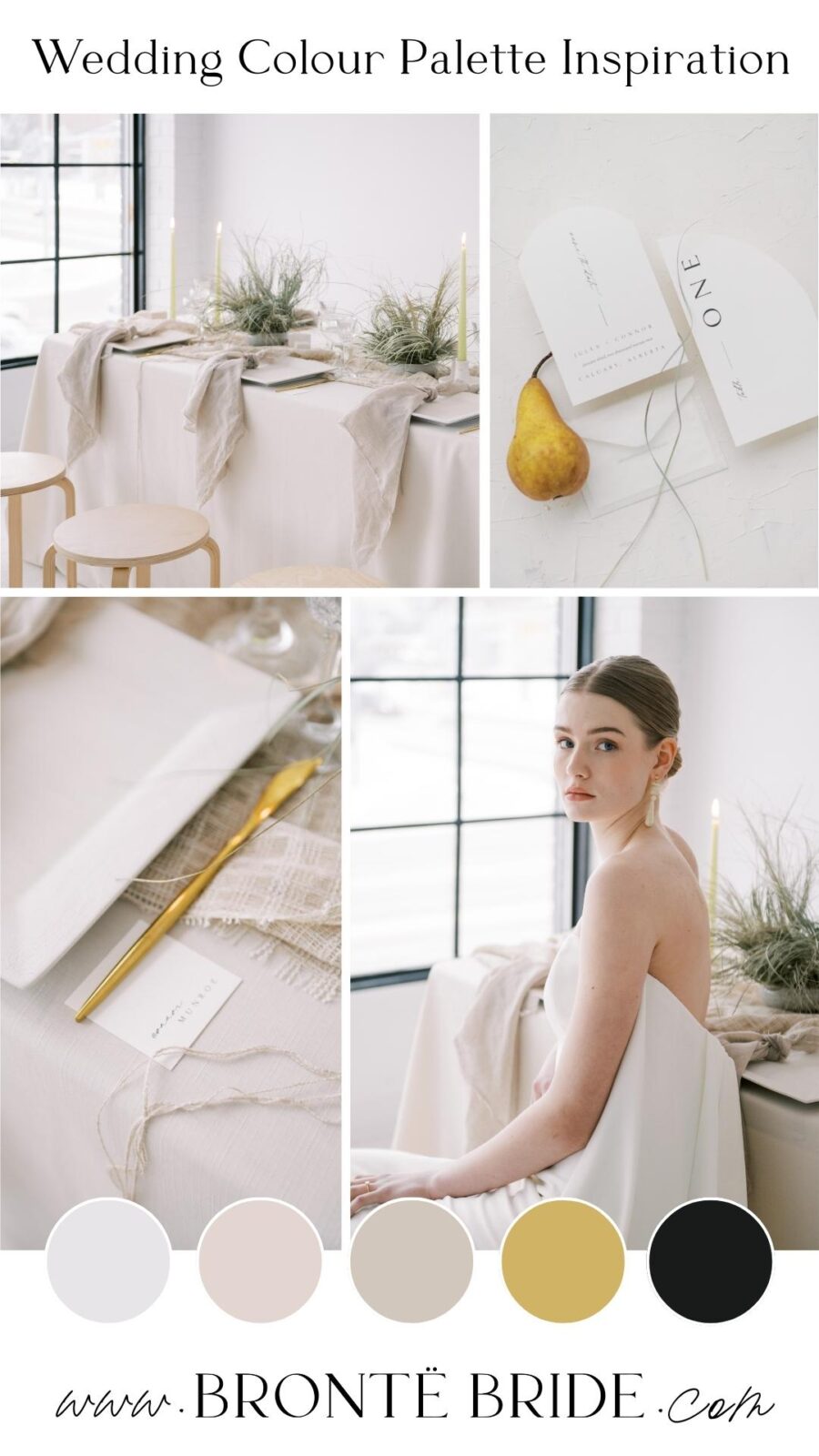 Modern Colour Palette Inspiration - Chic Neutral Wedding Inspiration