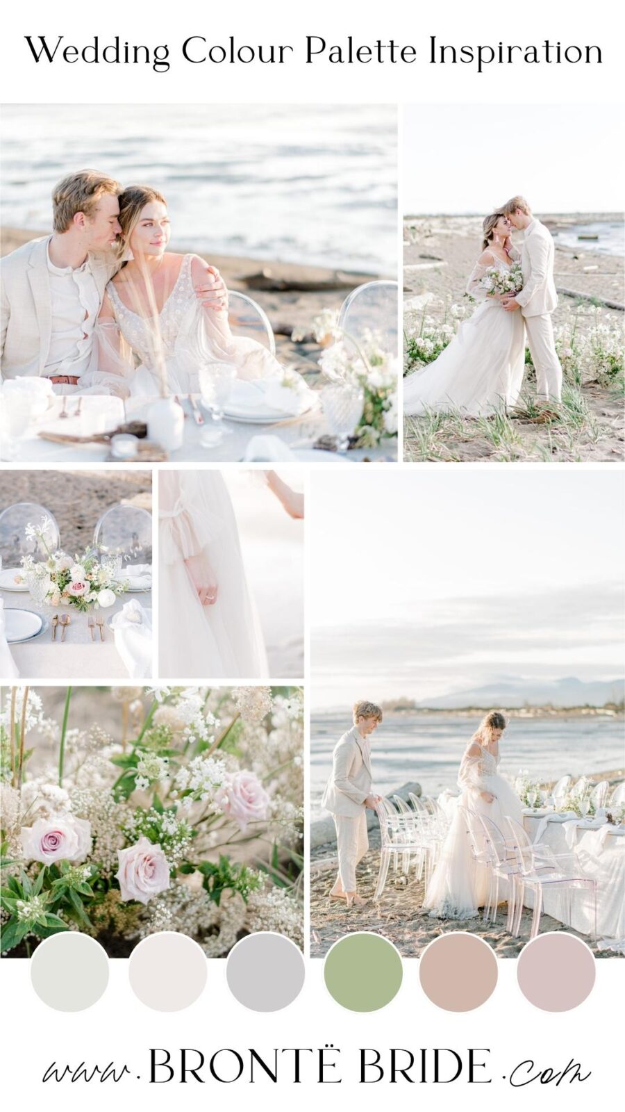 Modern Wedding Colour Palette Inspiration | Beach Wedding | Spring neutral colour scheme
