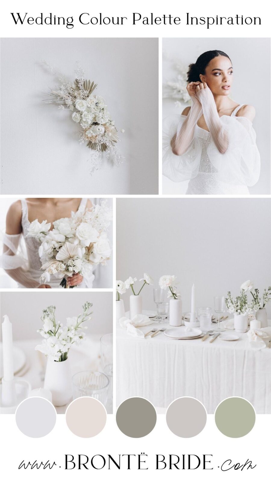 Modern Wedding Colour Palette Inspiration - White Neutral Chic Wedding