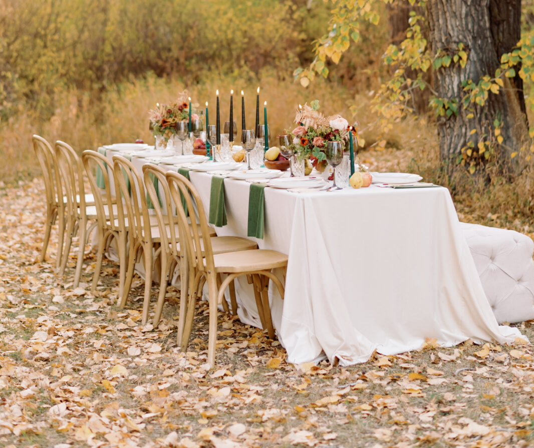 Emerald Autumn Wedding with an Intimate Al Fresco Dinner