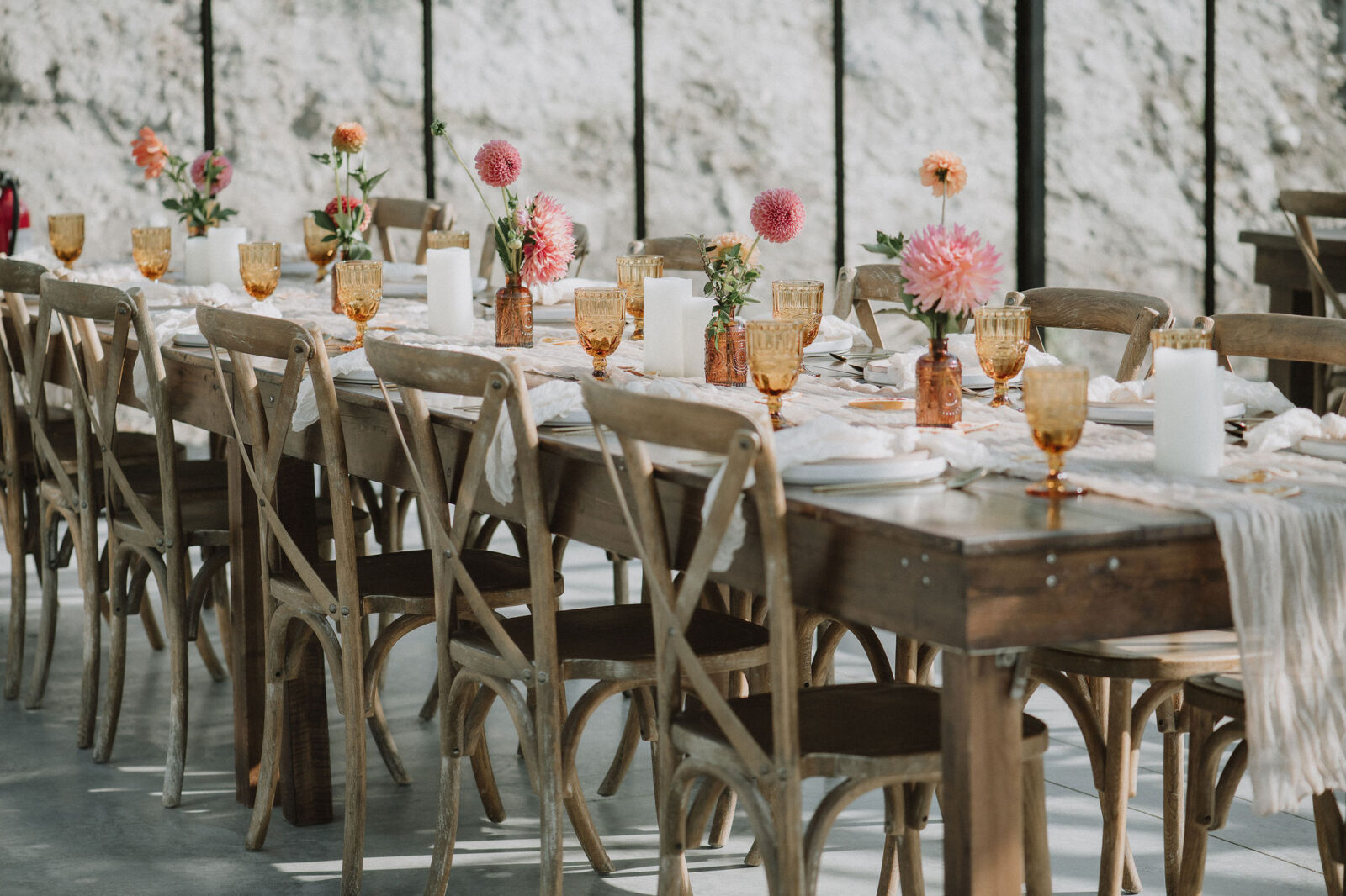 Intimate Vineyard Wedding Reception with Breathtaking Views of Lake Okanagan