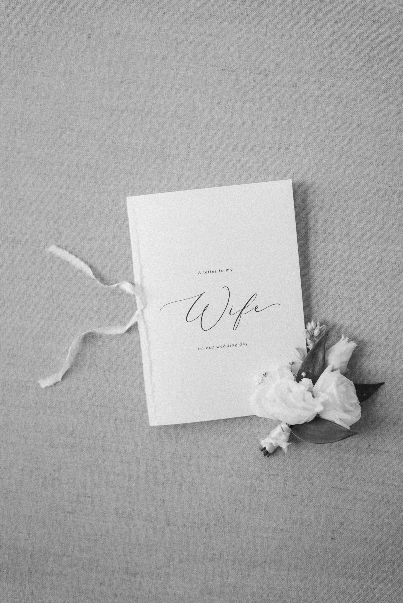 A beautiful and elegant letter to your wife on your wedding day. Wedding day inspiration. 