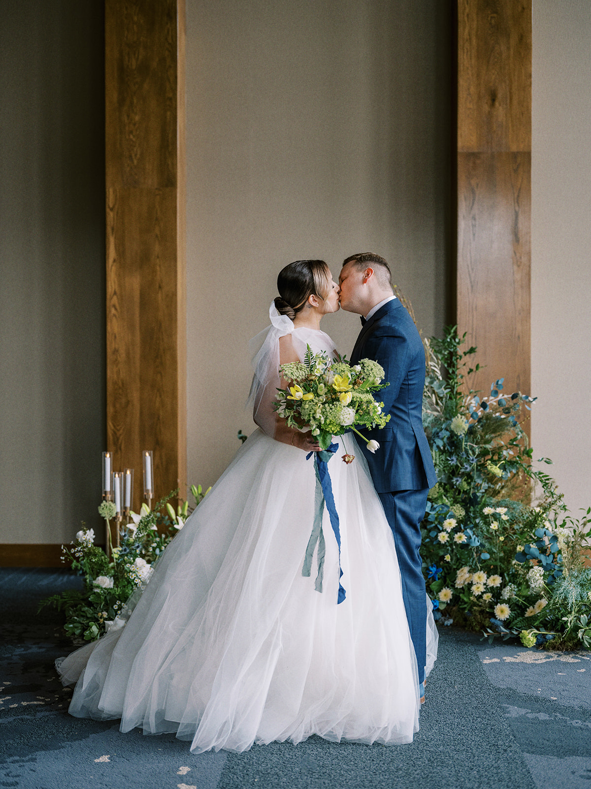 Contemporary and romantic wedding ceremony at The Malcolm Hotel in Canmore, Alberta;