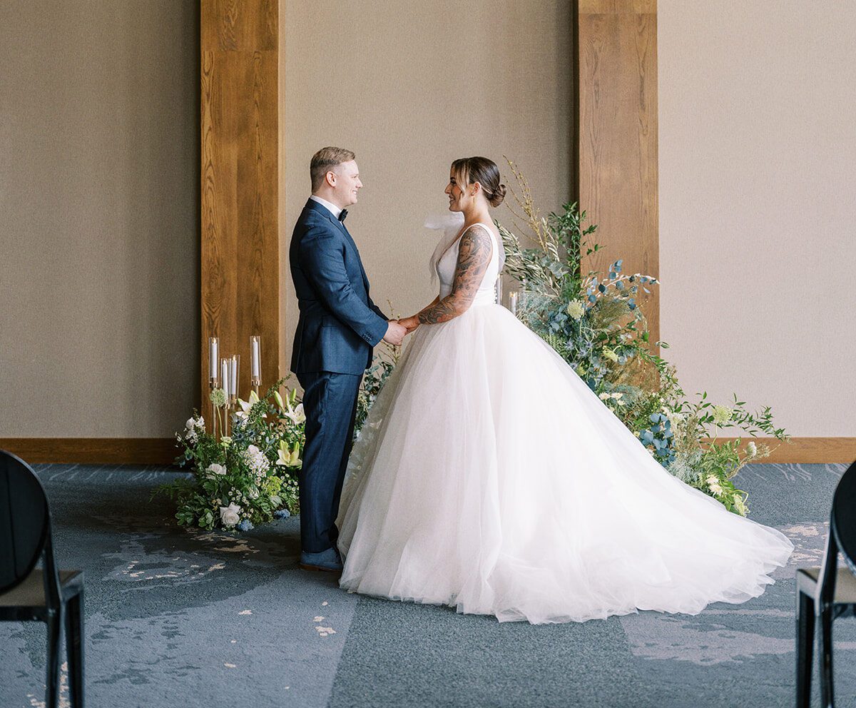 Organic Florals and An Oceanic-Inspired Palette Come Together For This Malcolm Hotel Wedding