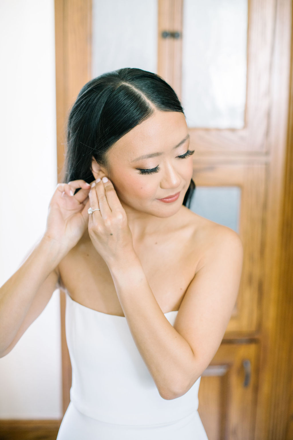 Elegant bride getting ready for her wedding day at the Fairmont Banff Springs Golf and Country Club. Summer wedding inspiration.  