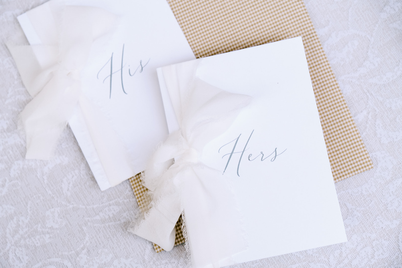 Natural minimalist Vow books by Kenzie May Co for cottage core inspired wedding.