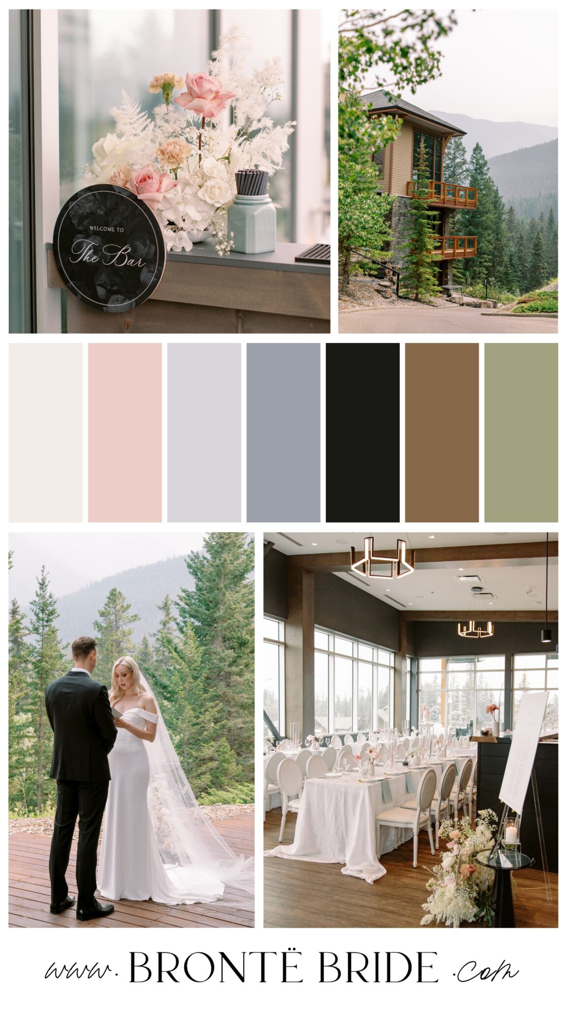 Modern Wedding Colour Palette Inspiration | Canmore wedding