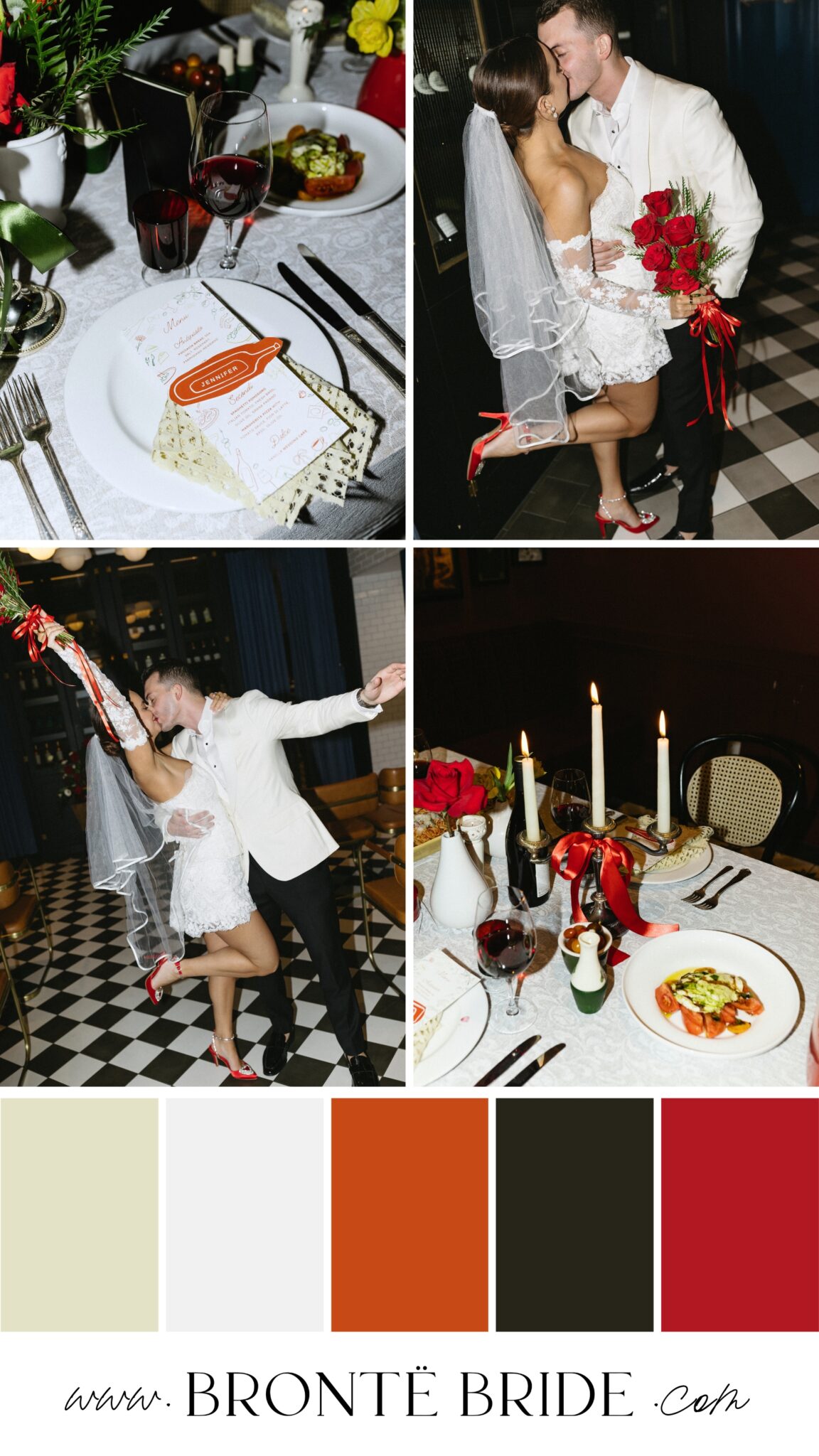 Modern Red Wedding Colour Palette Inspiration, red wedding colour scheme, modern wedding inspiration, red wedding ideas