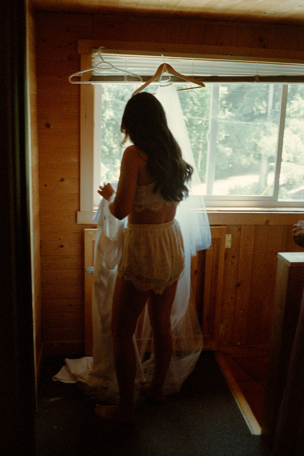 Bride getting ready at Hillside Lodge & Chalets in Golden BC