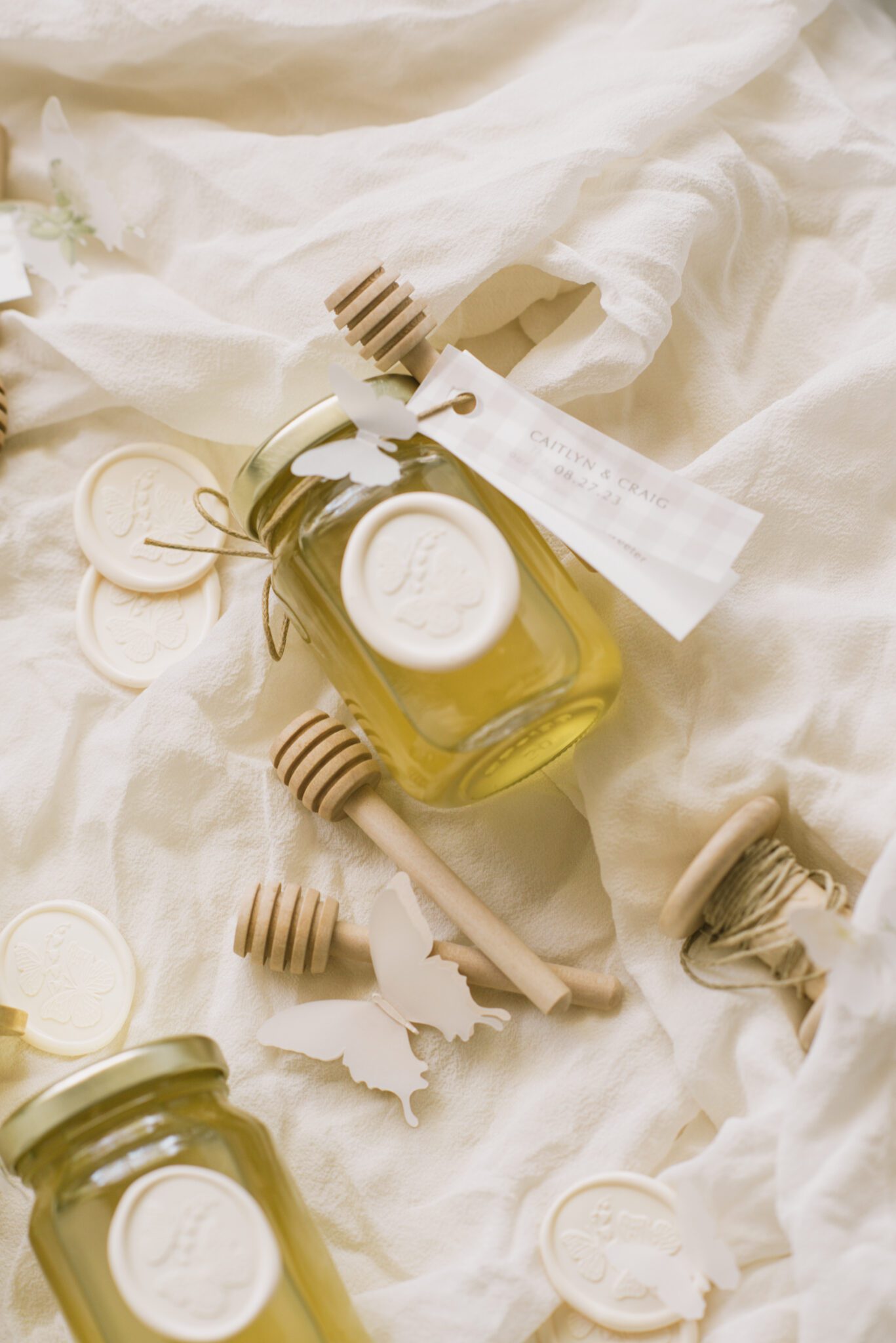Beautiful Wax Seal on Jar of Honey, Wedding Favour Ideas and Inspiration
