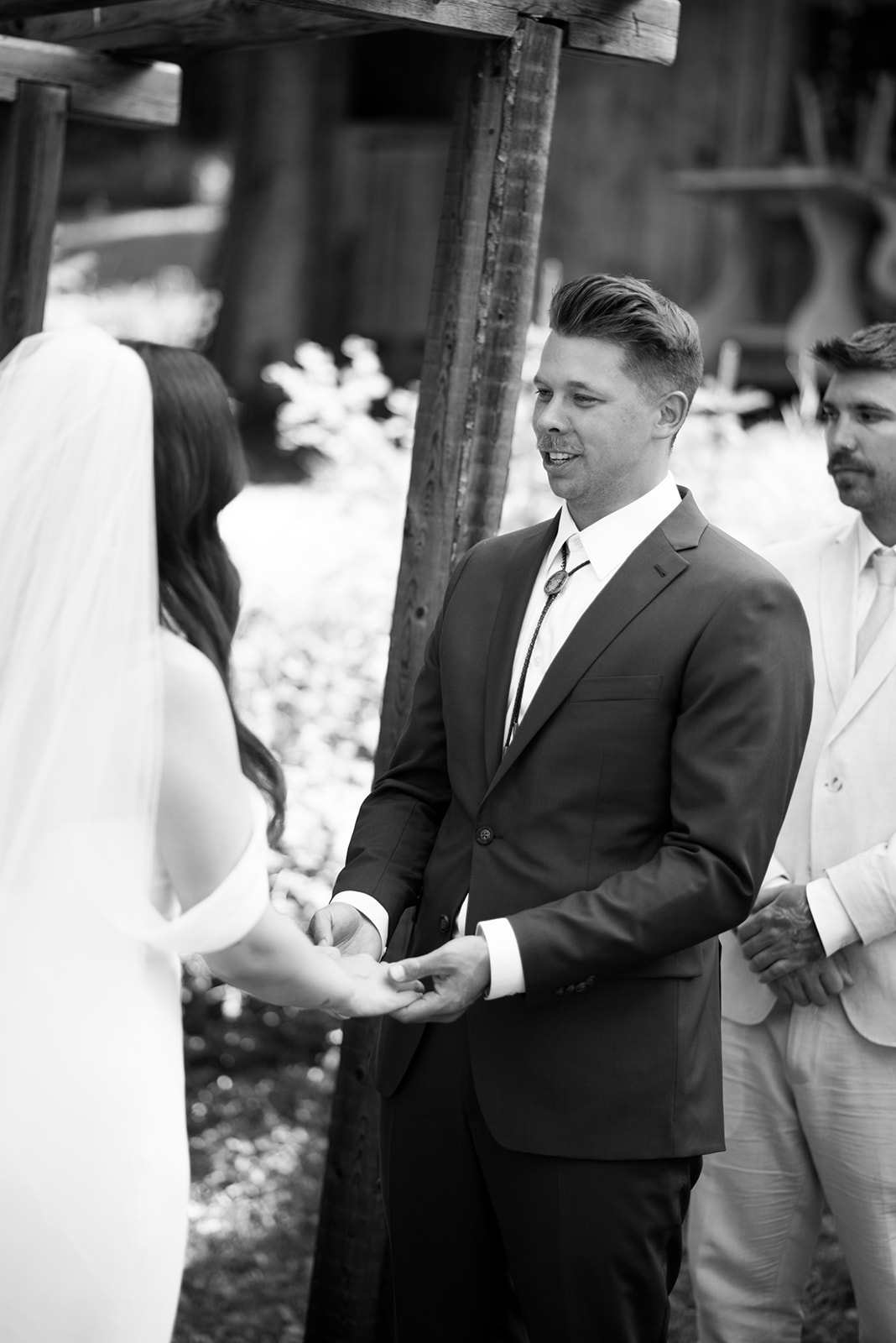 Wedding ceremony photography, Kootenay wedding at Hillside Lodge. & Chalets, in Golden BC