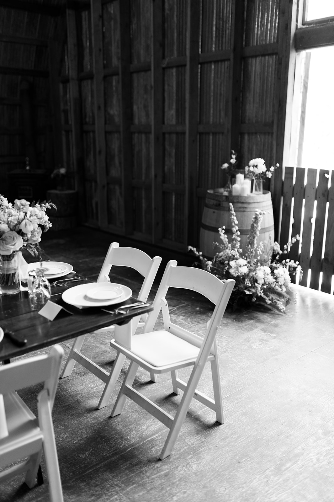Rustic Summer wedding in Kootenay BC, Barn wedding reception at Hillside Lodge & Chalets in Golden BC