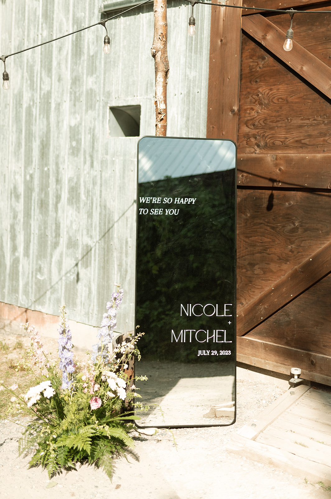 Wedding welcome sign inspiration, Rustic Summer wedding in Kootenay BC