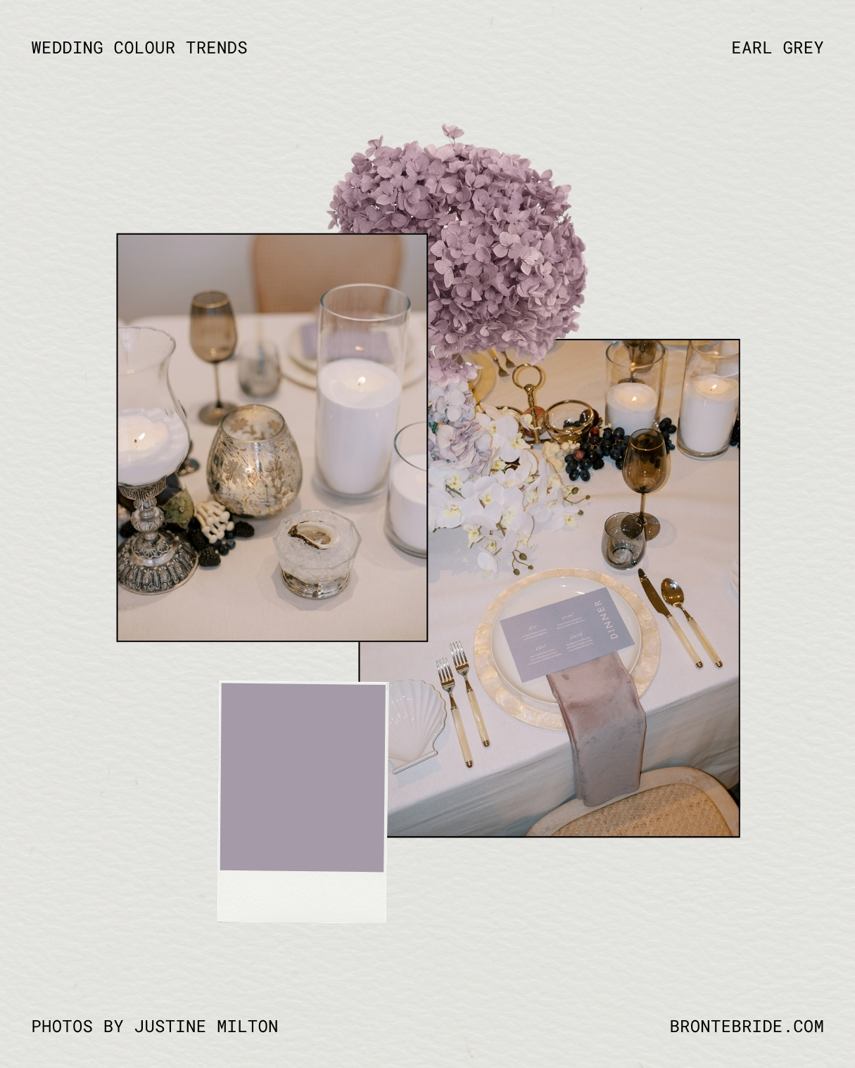 12 Delicious Wedding Colours That Look Good Enough To Eat - EARL GREY